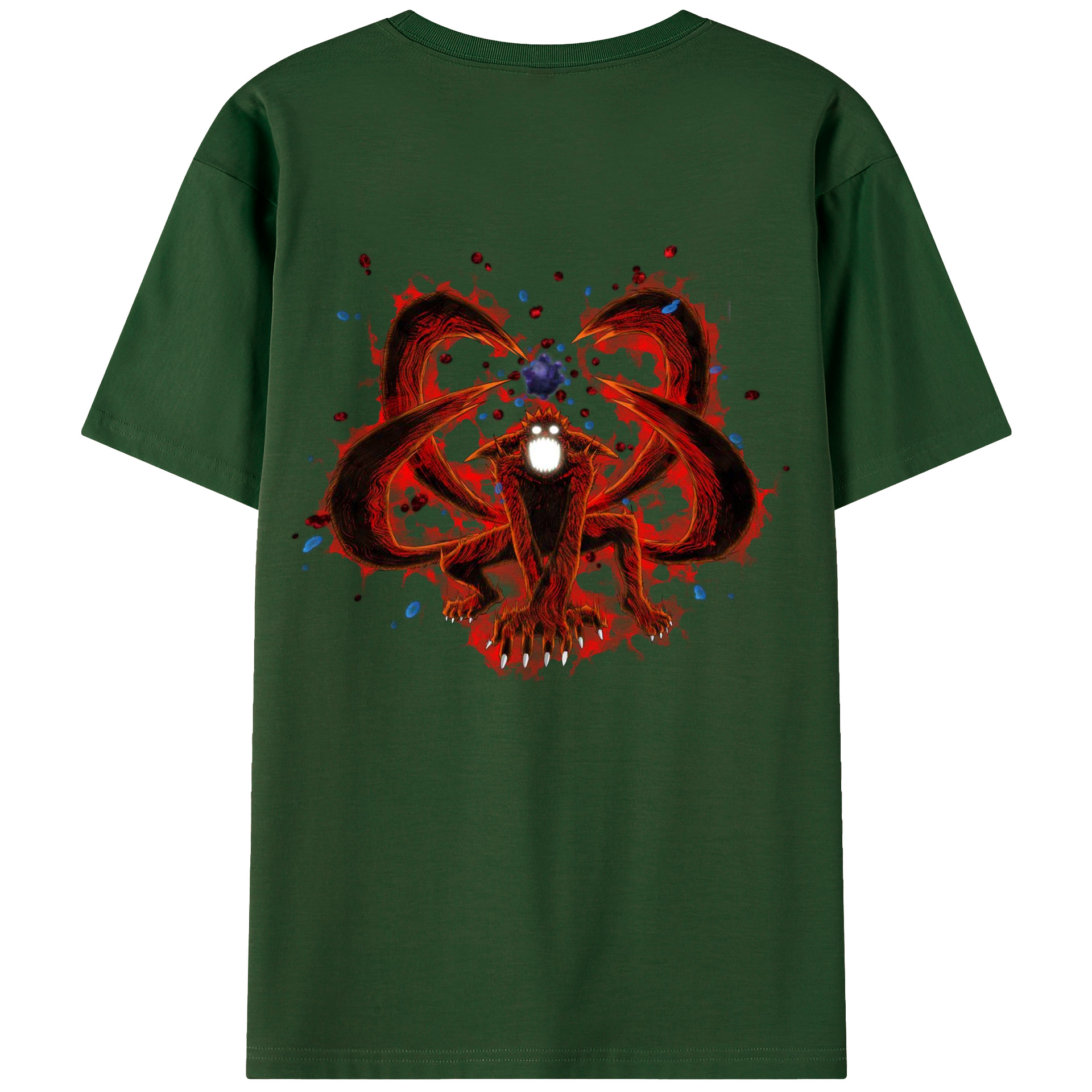 （画像用） NARUTO -ナルト- うずまき ナルト Uzumaki Naruto 綿100％半袖Tシャツ（背面プリント）